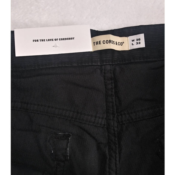 CORDUROY PANTS Black 'wes'  JEANS size 36 by 32 pant Cords The cords & co - Picture 7 of 8